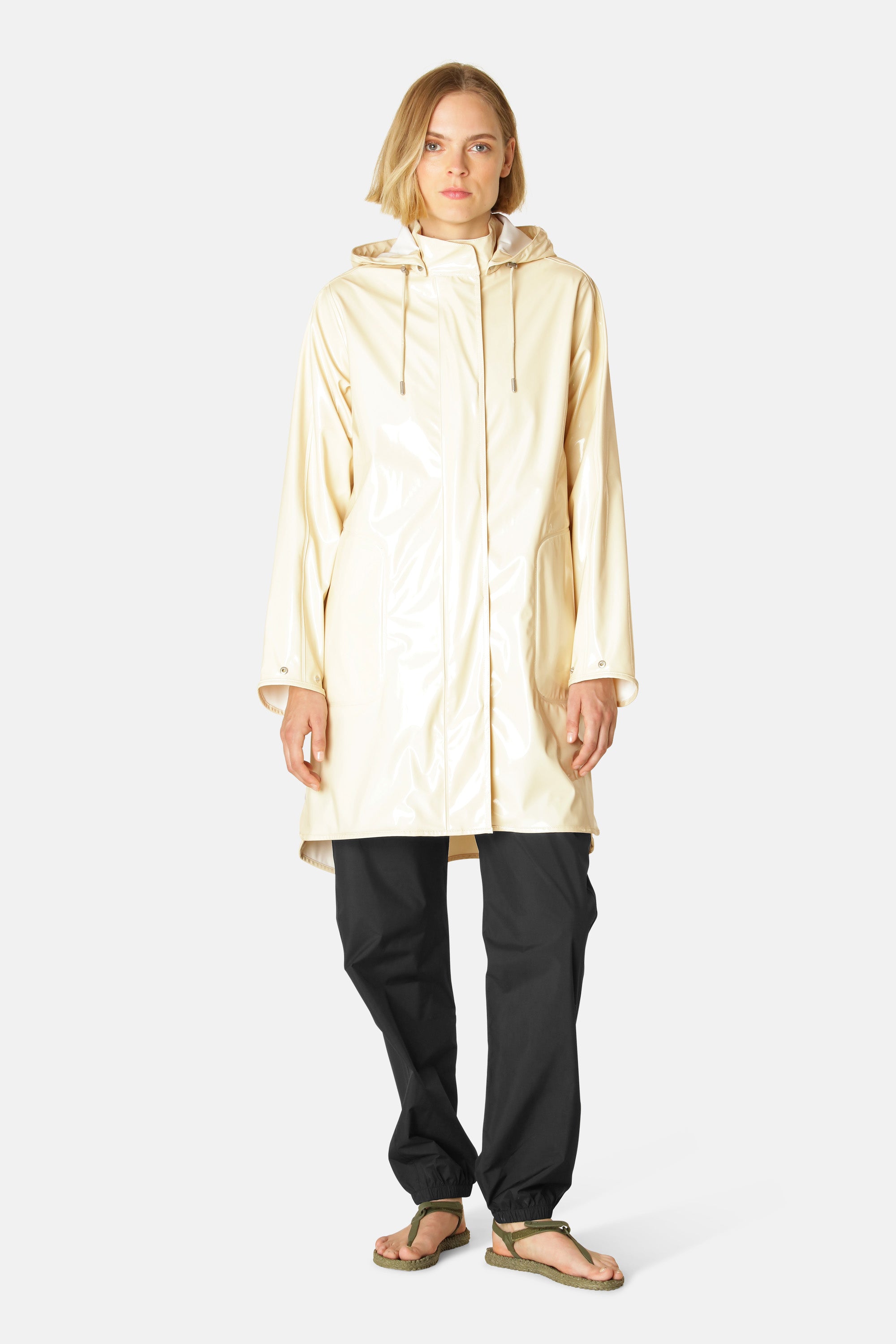 Ilse Jacobsen Hornbæk Rain Long Raincoat Raincoat 132 Bleached Sand